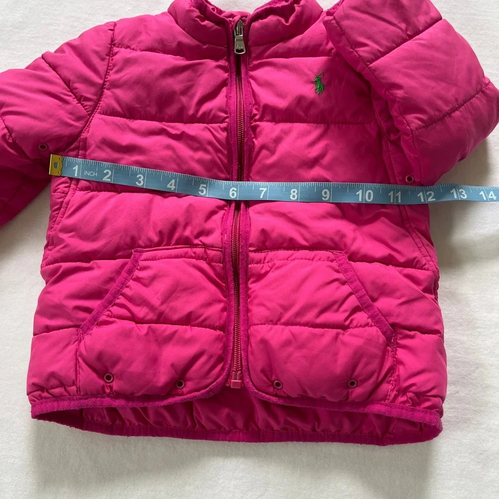 Baby Ralph Lauren 18M Pink Puffer Jacket Full Zip Quilted Outerwear 18 months